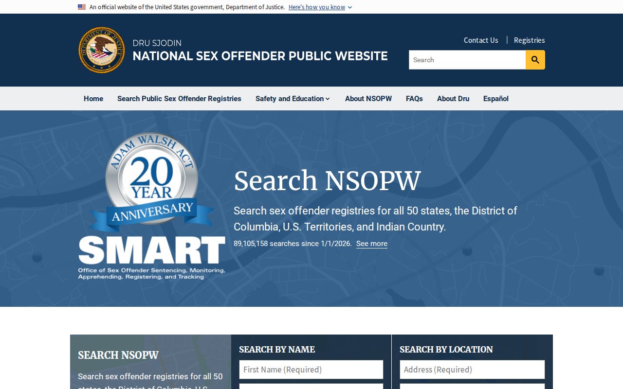 Steuben County sex offender cross-state NSOPW search